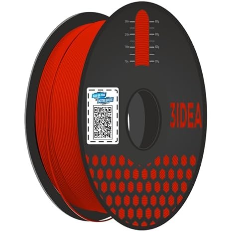 3 idea Imagine Create Print Premium PLA (Red) 3D Printer Filament 1.75mm Dimensional Accuracy +/- 0.03mm Gross Weight- 1 KG