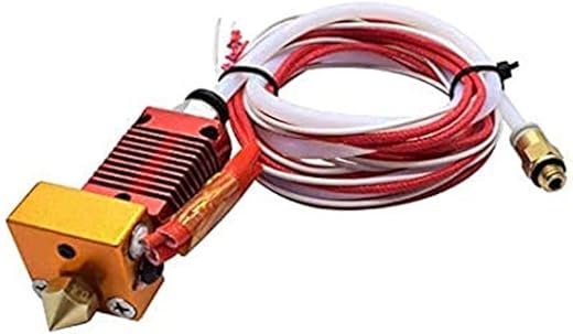 Tesseract Ender 3 CR-10/CR-10S Hotend Assembled, 24V 40W MK8 Extruder Kit with 1m PTFE 2mm x 4mm, Nozzle Throat, Heat Sink, Heating Block 1.75mm, 0.4mm Nozzle, Silicone Cover