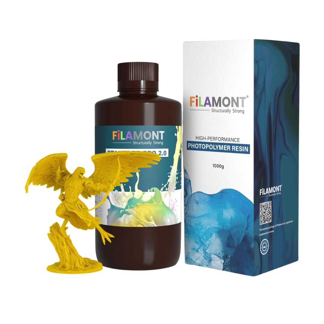 Filamont Standard Pro Resin 2.0 3D Printer Resin LCD DLP SLA 405nm Printer UV-Curing Photopolymer Rapid High Precision Low Odor Standard Resin (Blue)
