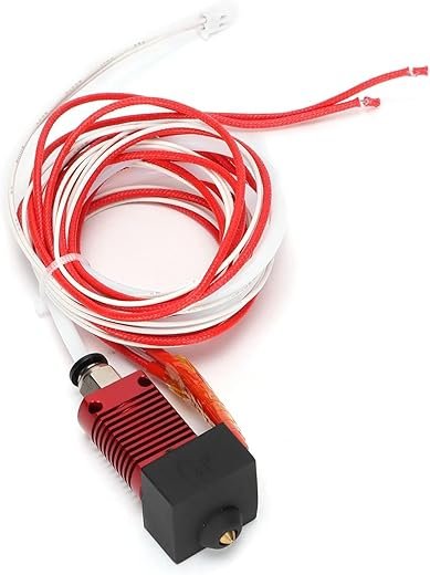 Tesseract Ender 3 CR-10/CR-10S Hotend Assembled, 24V 40W MK8 Extruder Kit with 1m PTFE 2mm x 4mm, Nozzle Throat, Heat Sink, Heating Block 1.75mm, 0.4mm Nozzle, Silicone Cover