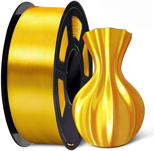 NUMAKERS Silk PLA 3D Printer Filament, 1.75mm, Dimensional Accuracy +/- 0.03 mm, 1 kg Spool (2.2 lbs), Compatible with Most FDM Printers