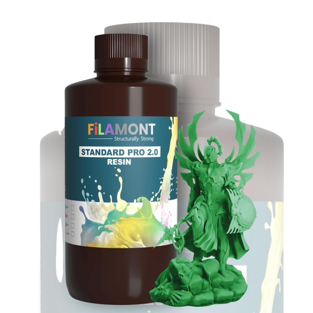 Filamont Standard Pro Resin 2.0 3D Printer Resin LCD DLP SLA 405nm Printer UV-Curing Photopolymer Rapid High Precision Low Odor Standard Resin (Blue)