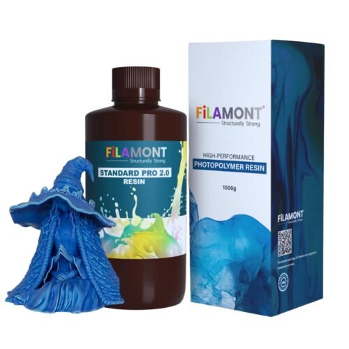 Filamont Standard Pro Resin 2.0 3D Printer Resin LCD DLP SLA 405nm Printer UV-Curing Photopolymer Rapid High Precision Low Odor Standard Resin (Blue)